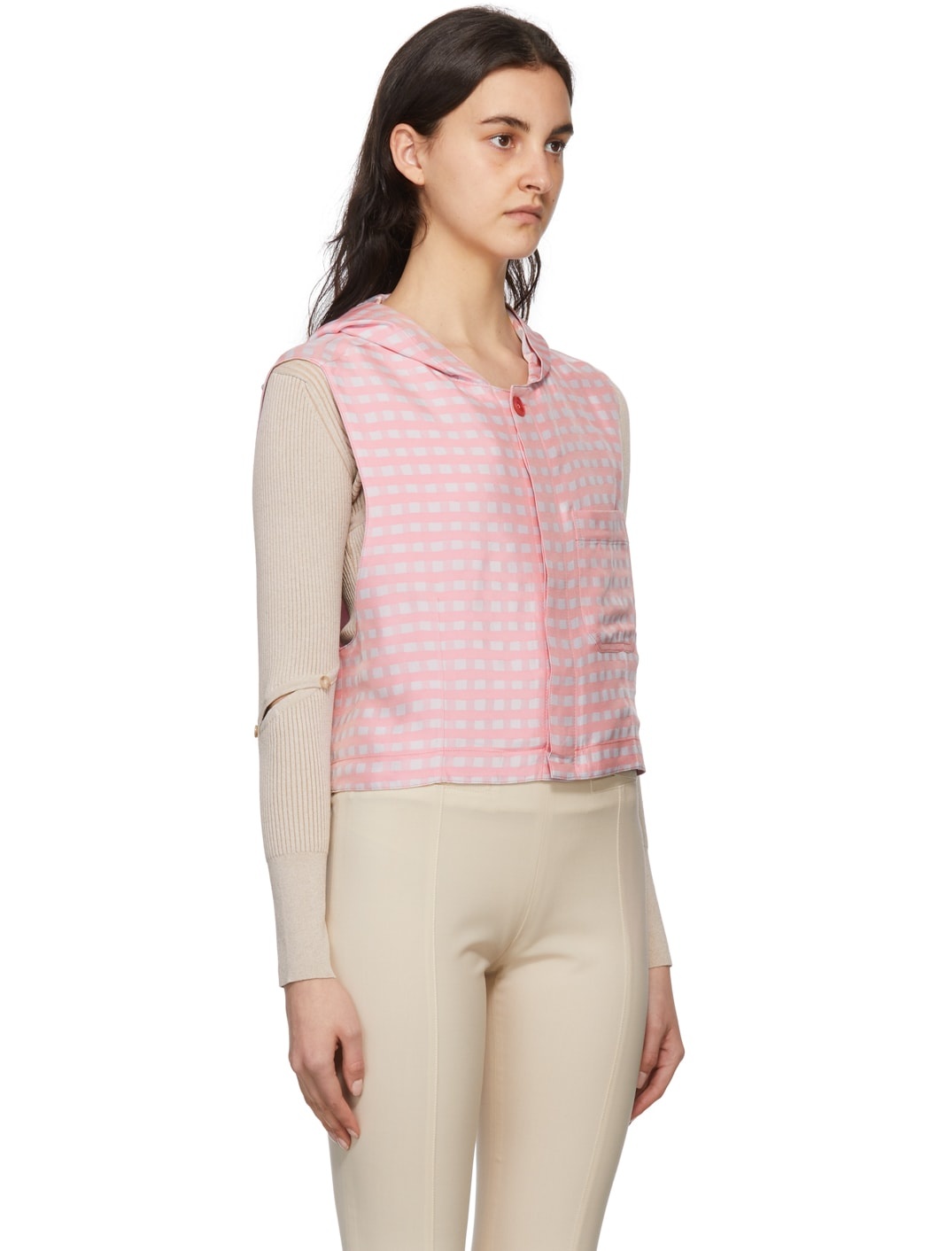 Pink & Grey 'Le Gilet Rosa' Vest - 2