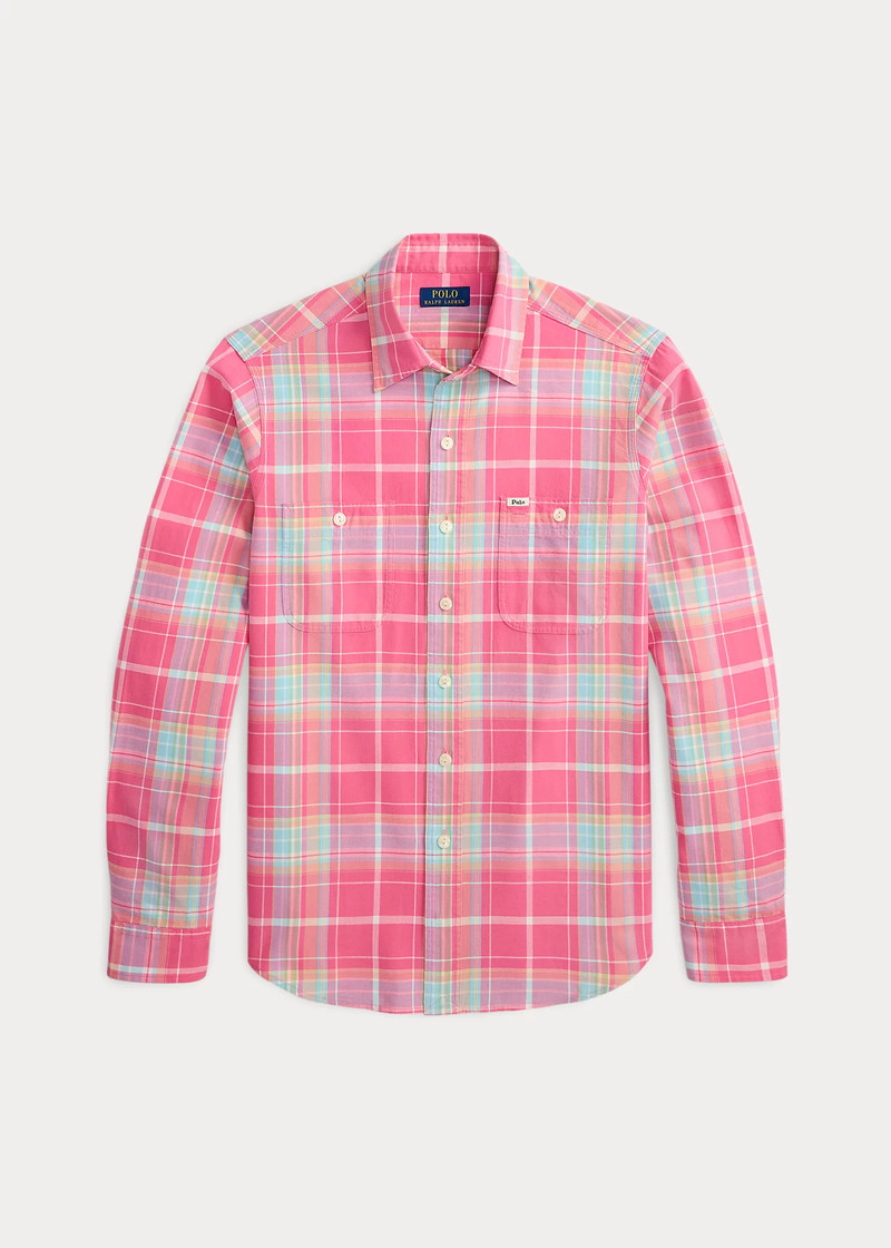 Classic Fit Plaid Chino Workshirt 1