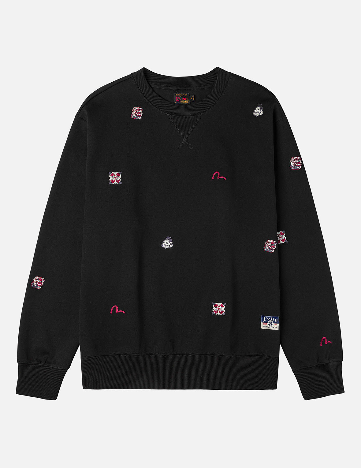 Allover Multi Logos Embroidery Relax Fit Sweatshirt - 3