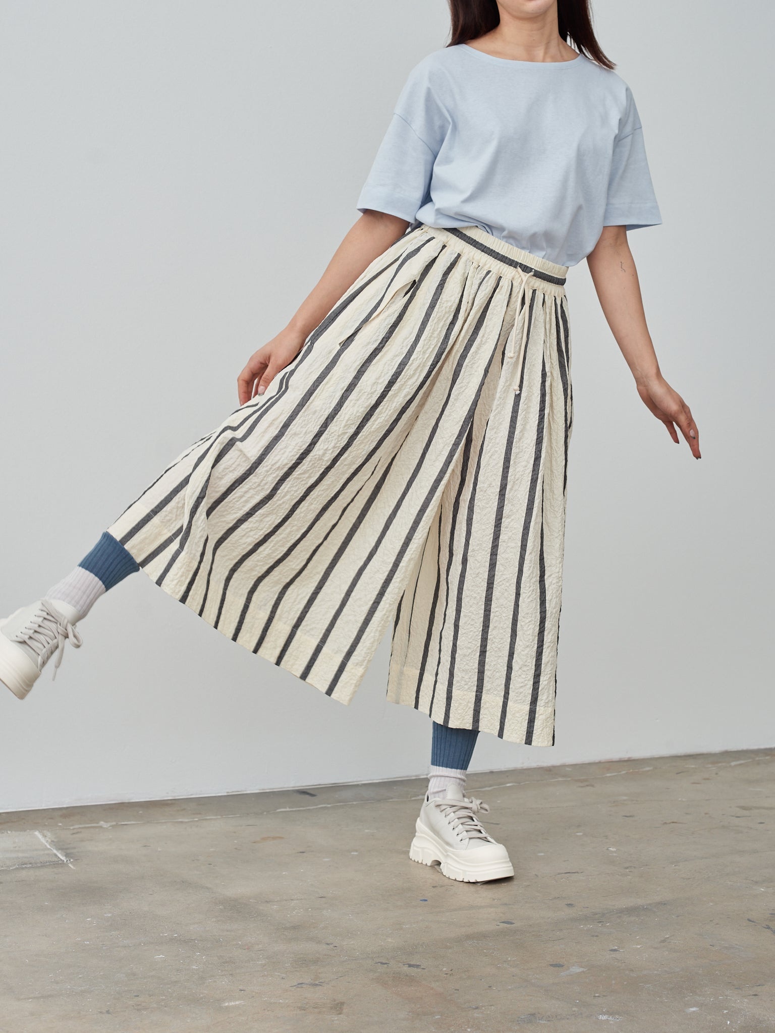 The Acrobat Culotte - Bold Stripe Flint/Raw - 4