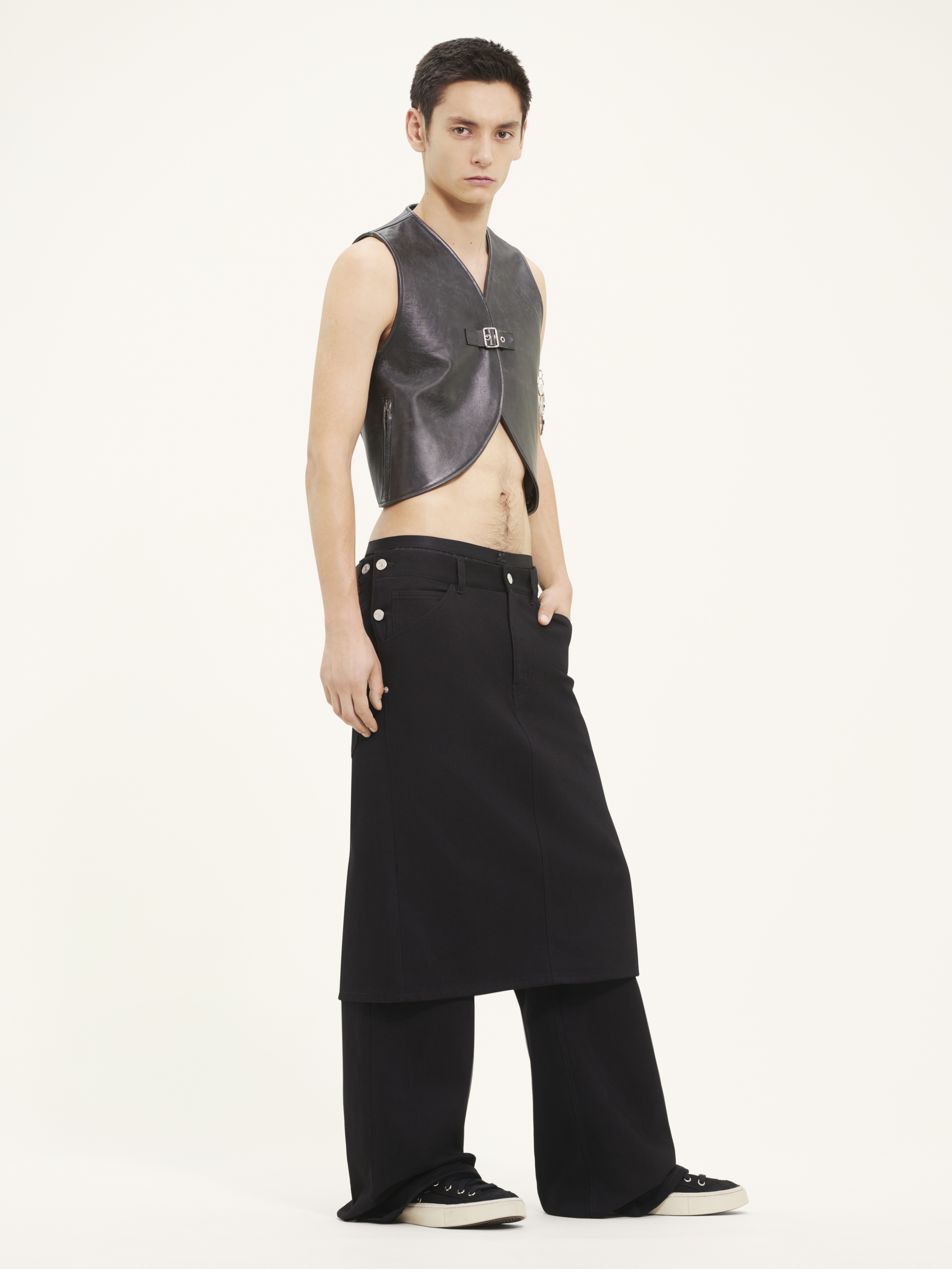 ELLIPSE LEATHER VEST - 3