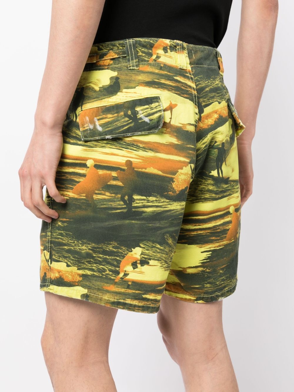 graphic-print cotton shorts - 5