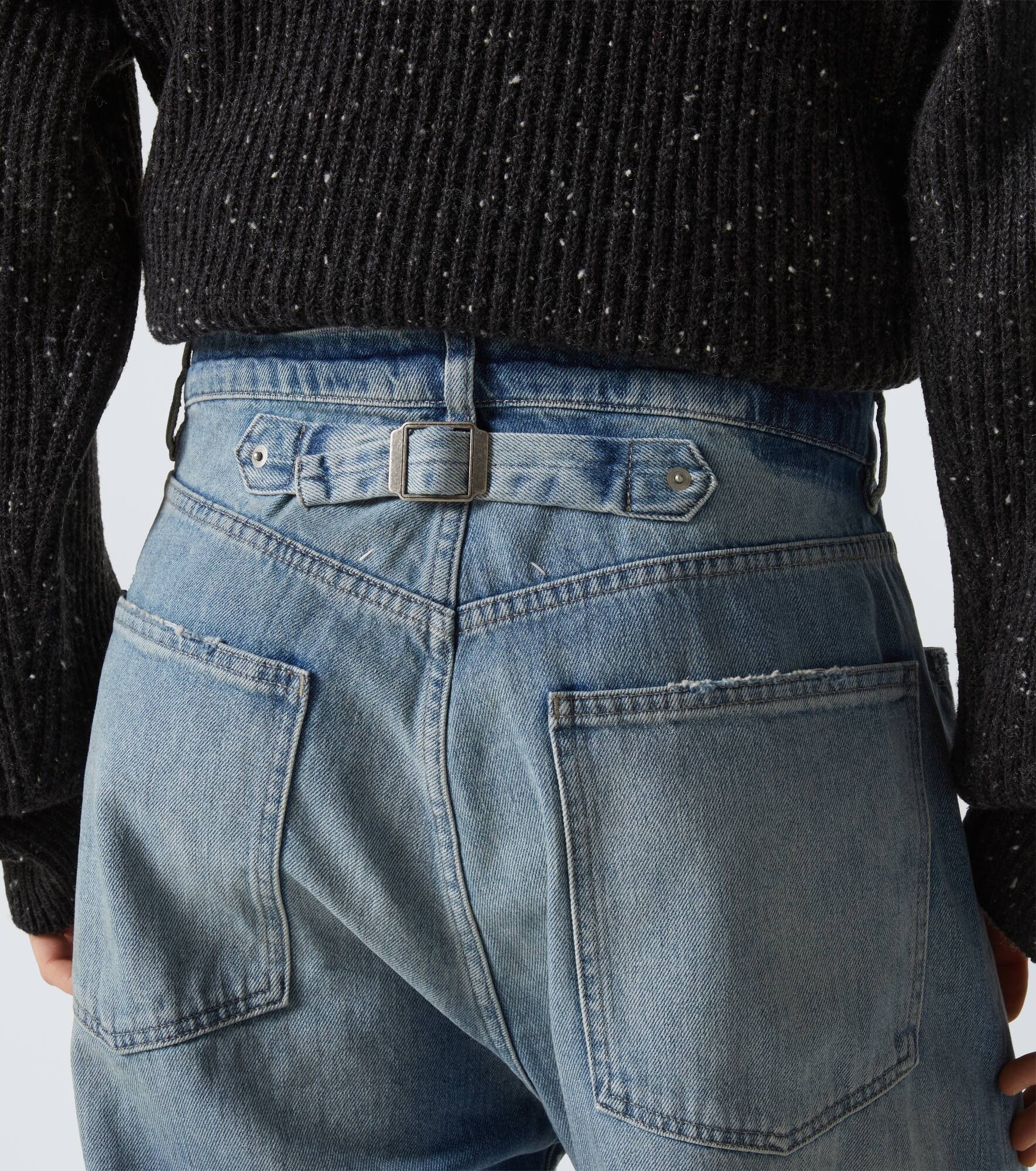 Distressed mid-rise wide-leg jeans - 5