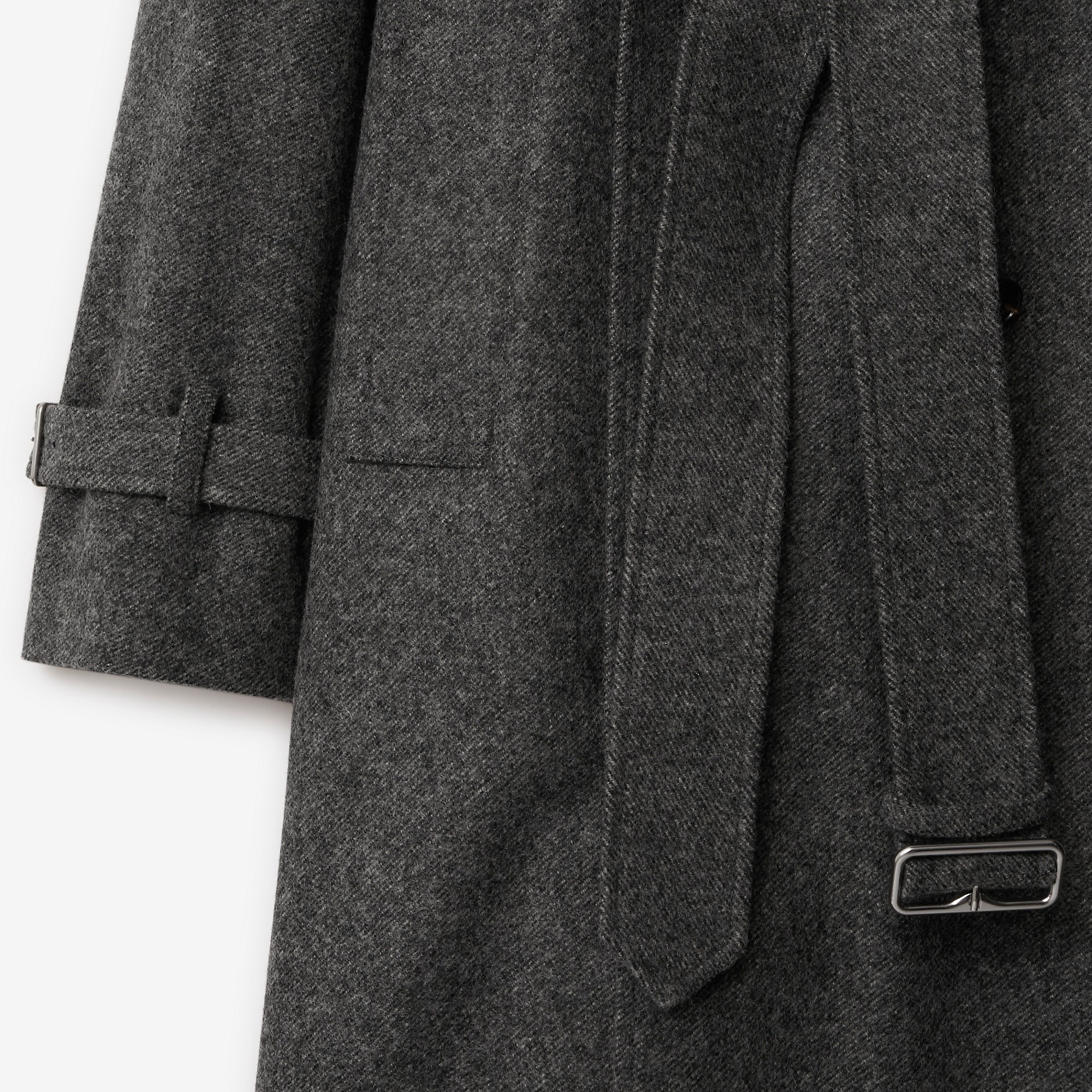 Long Wool Trench Coat - 7