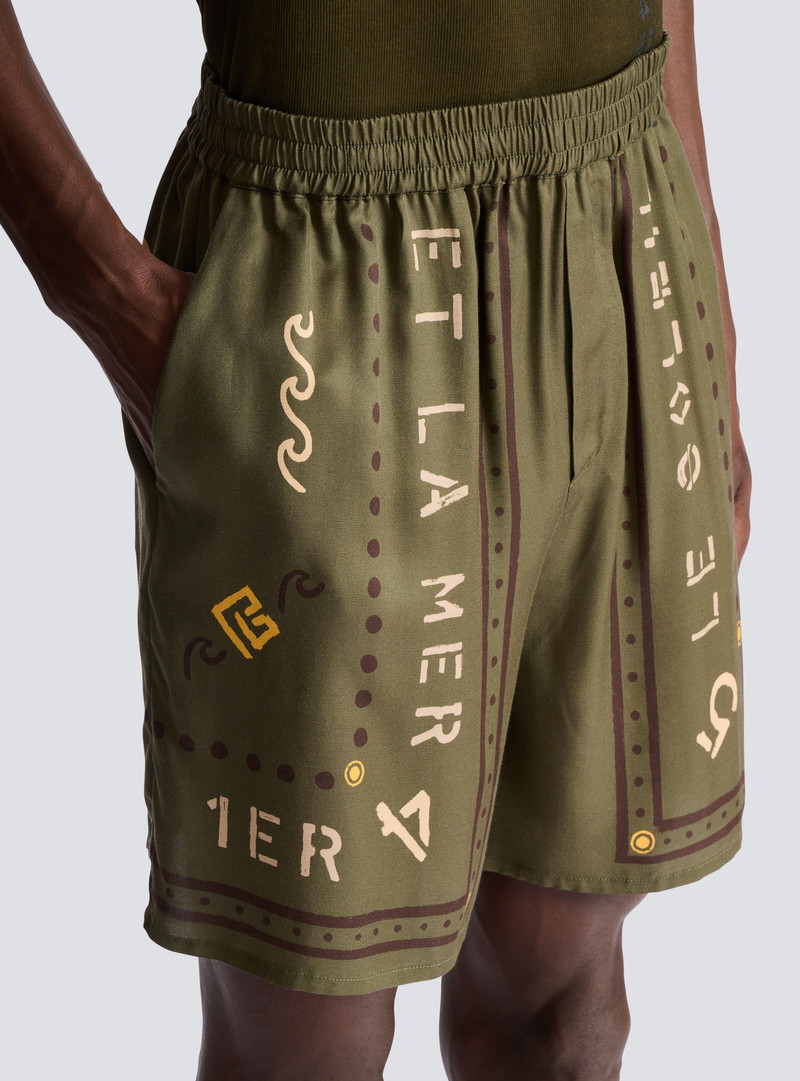 Bermuda shorts with Balmain Club print 6