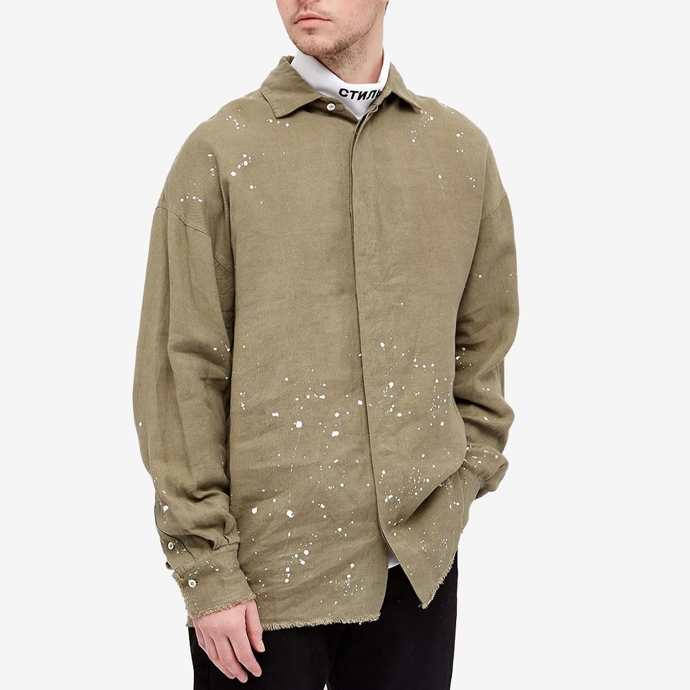 Palm Angels Paint Splatter Back Logo Overshirt - 4