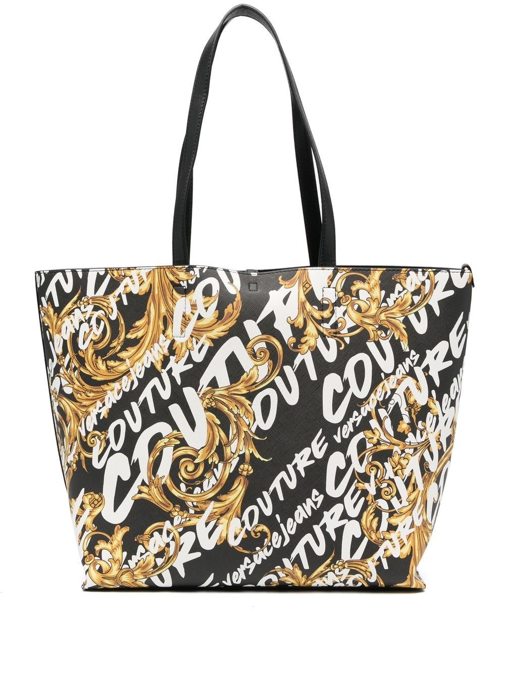 logo baroque-print tote - 1