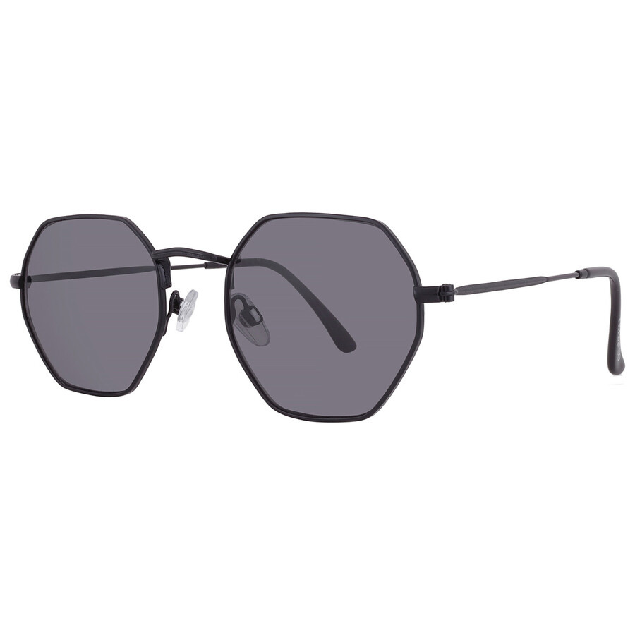 Frye - Frye 58969FCO001 Smoke Hexagonal Ladies Sunglasses 10260444.COM BLKSMK - 2