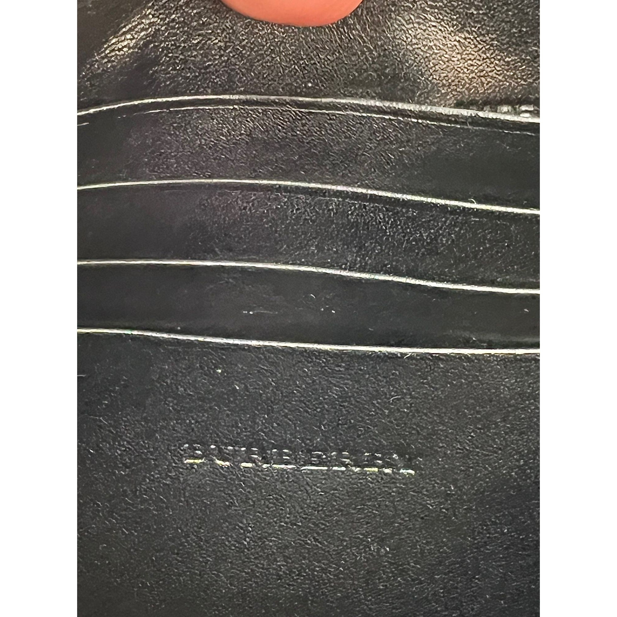 Burberry Signature Grain Leather Check Embossed Langley Black Crossbody - 3