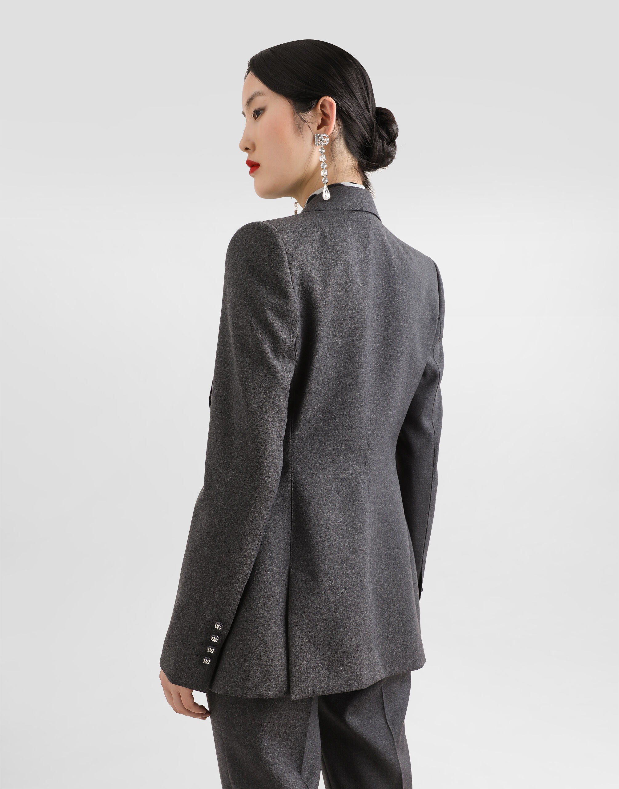 Single-breasted woolen Turlington blazer - 5