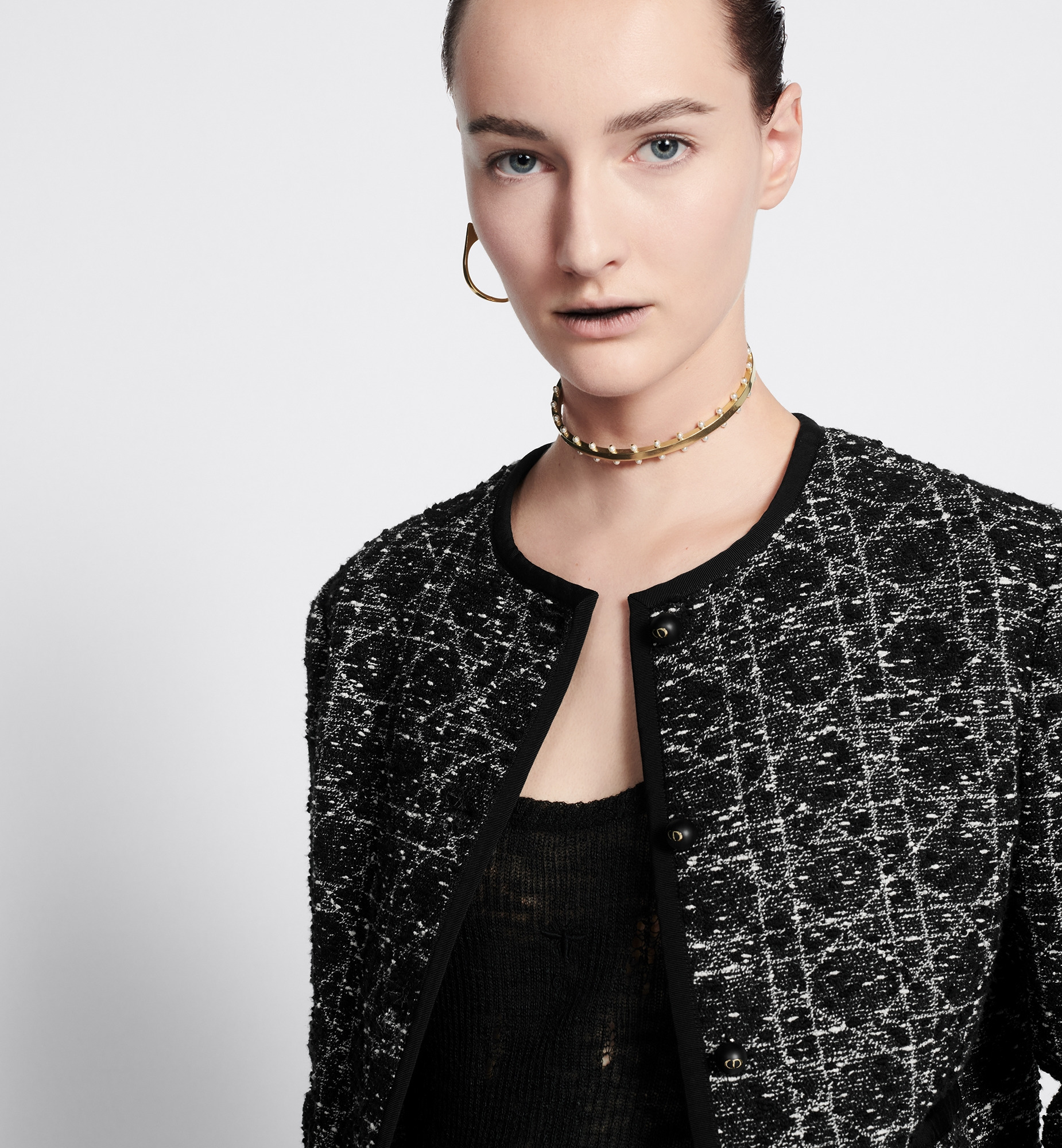 Macrocannage Cropped Jacket - 5