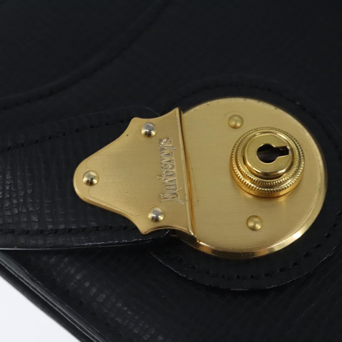 Burberry Business Bag Leather Black Gold - 15