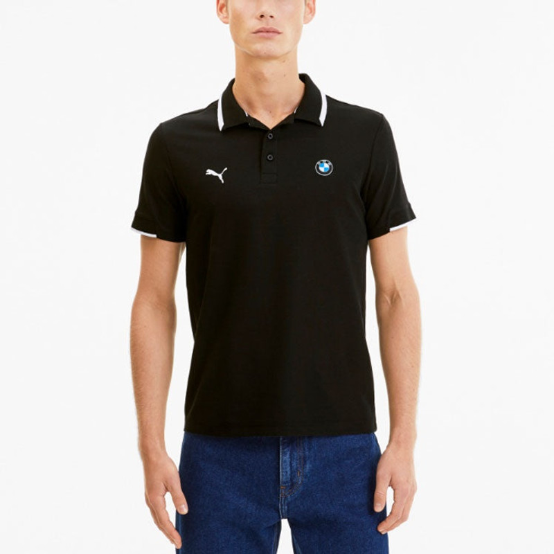 PUMA x BMW Motorsport Polo Shirt 'Black White' 596101-01 4