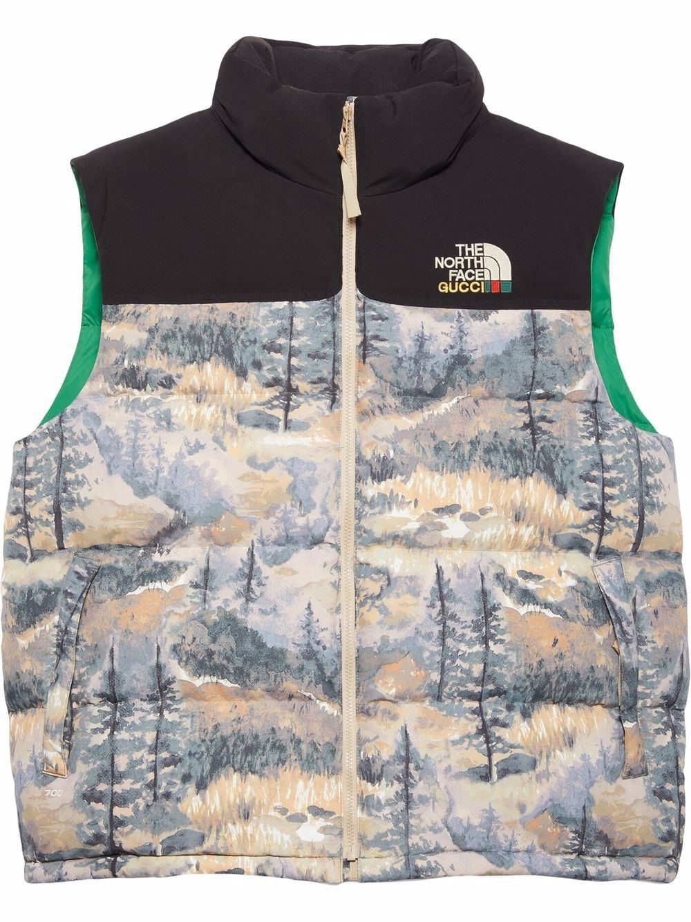 x The North Face printed padded gilet - 1