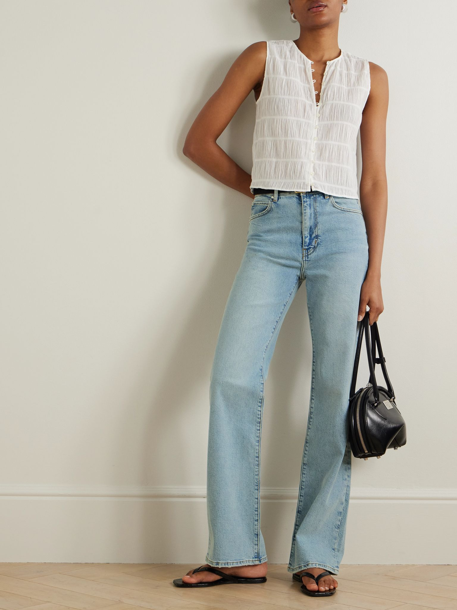 The Arrow high-rise flared jeans Light denim - 2