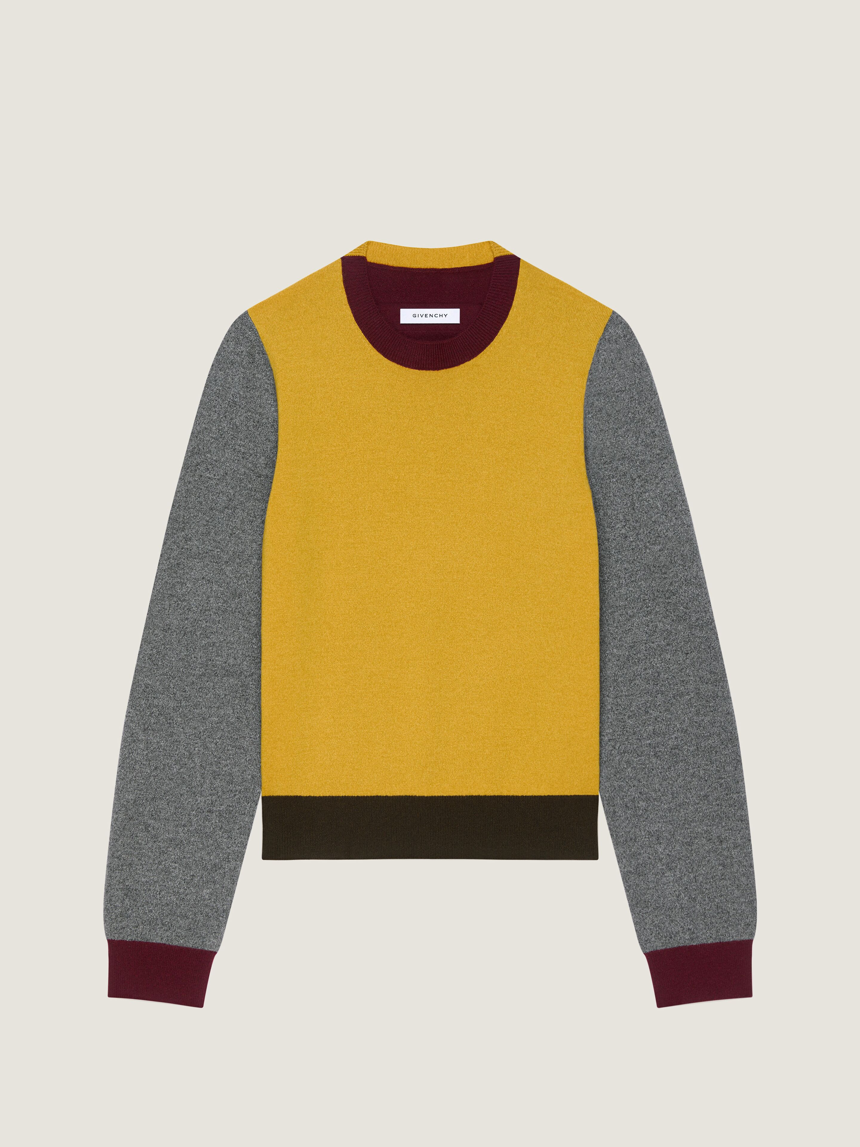 SWEATER IN WOOL KNIT WITH COLOR BLOCK - 1