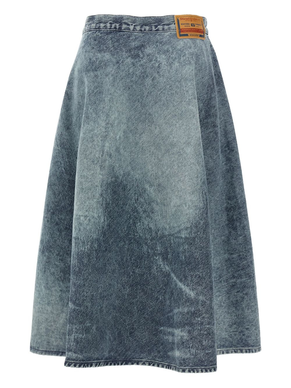 stone-washed denim skirt - 2