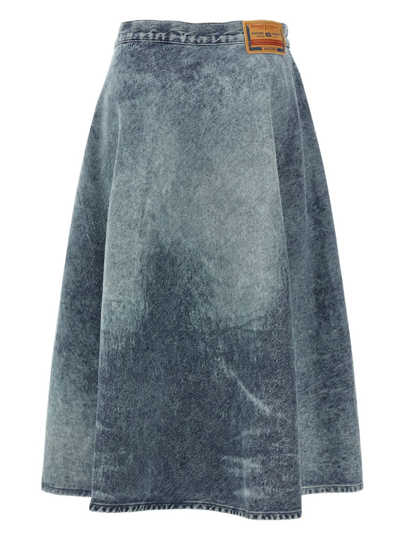 Diesel stone-washed denim skirt outlook