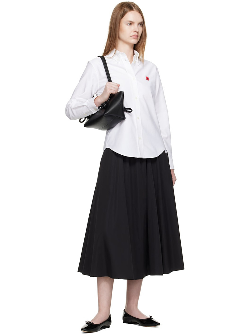 KENZO White Kenzo Paris 'Boke Flower' Embroidered Fitted Shirt outlook