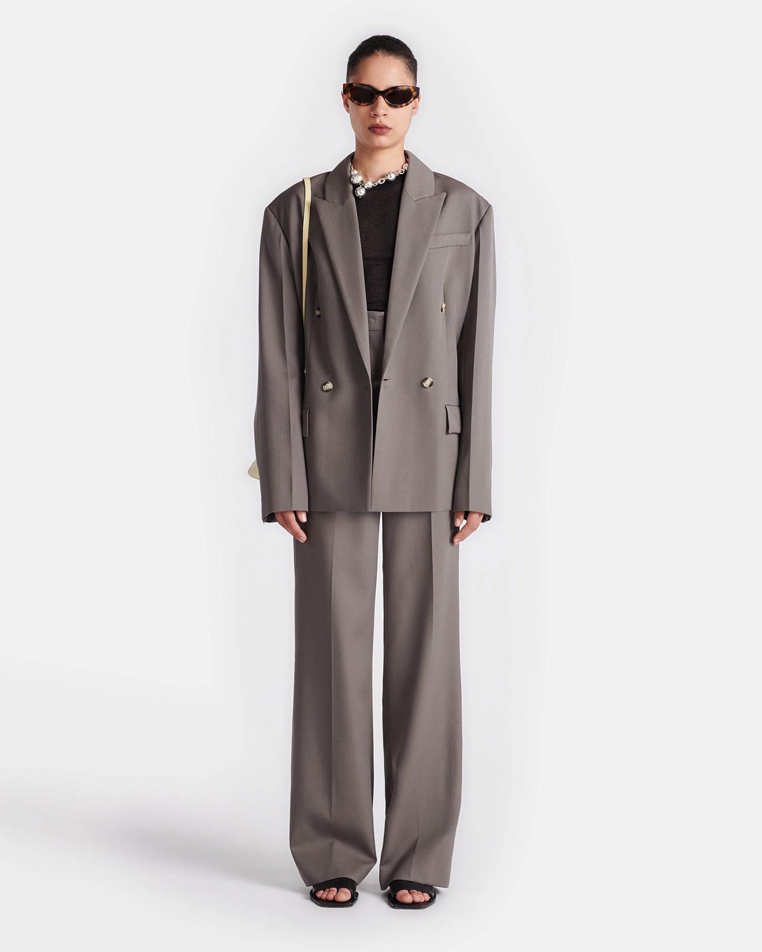 Cinched-Waist Twill-Suiting Blazer - 4