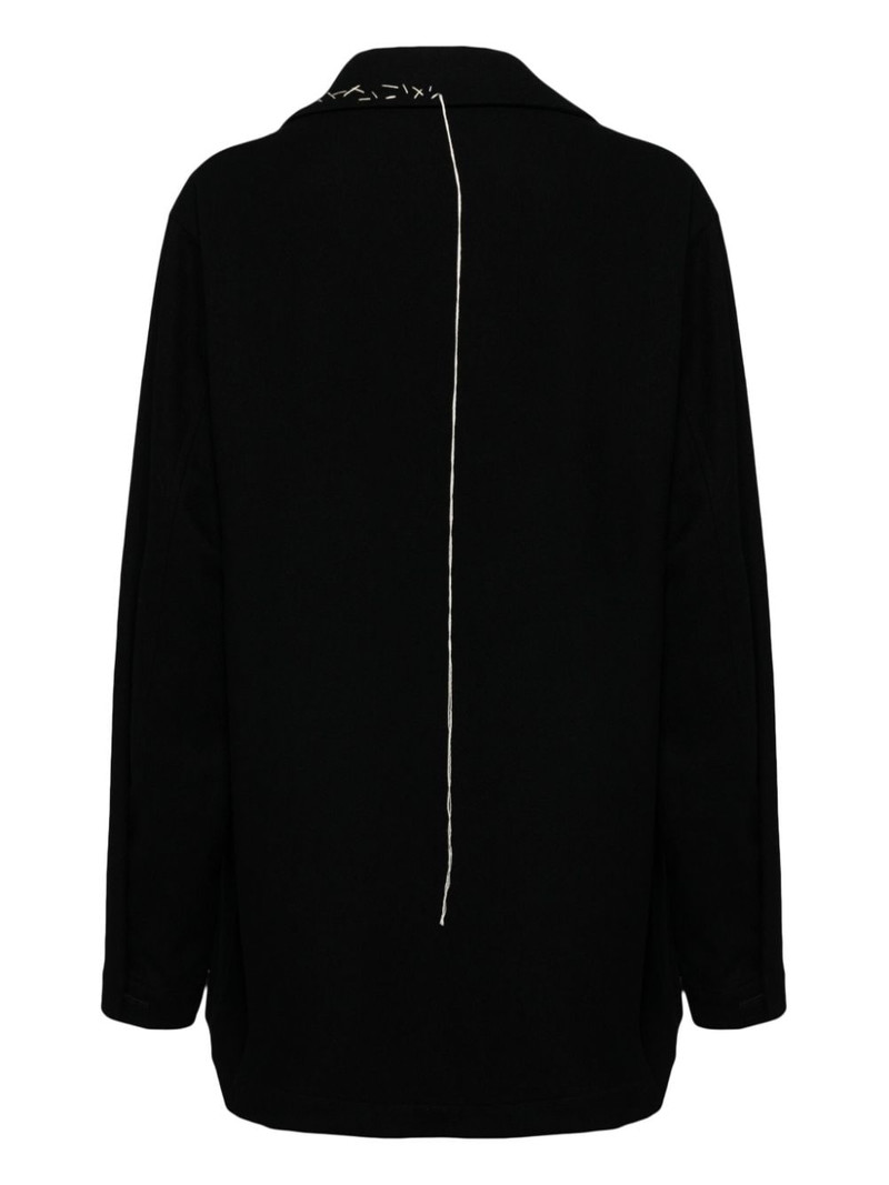Y's hand-stitched flannel jacket outlook