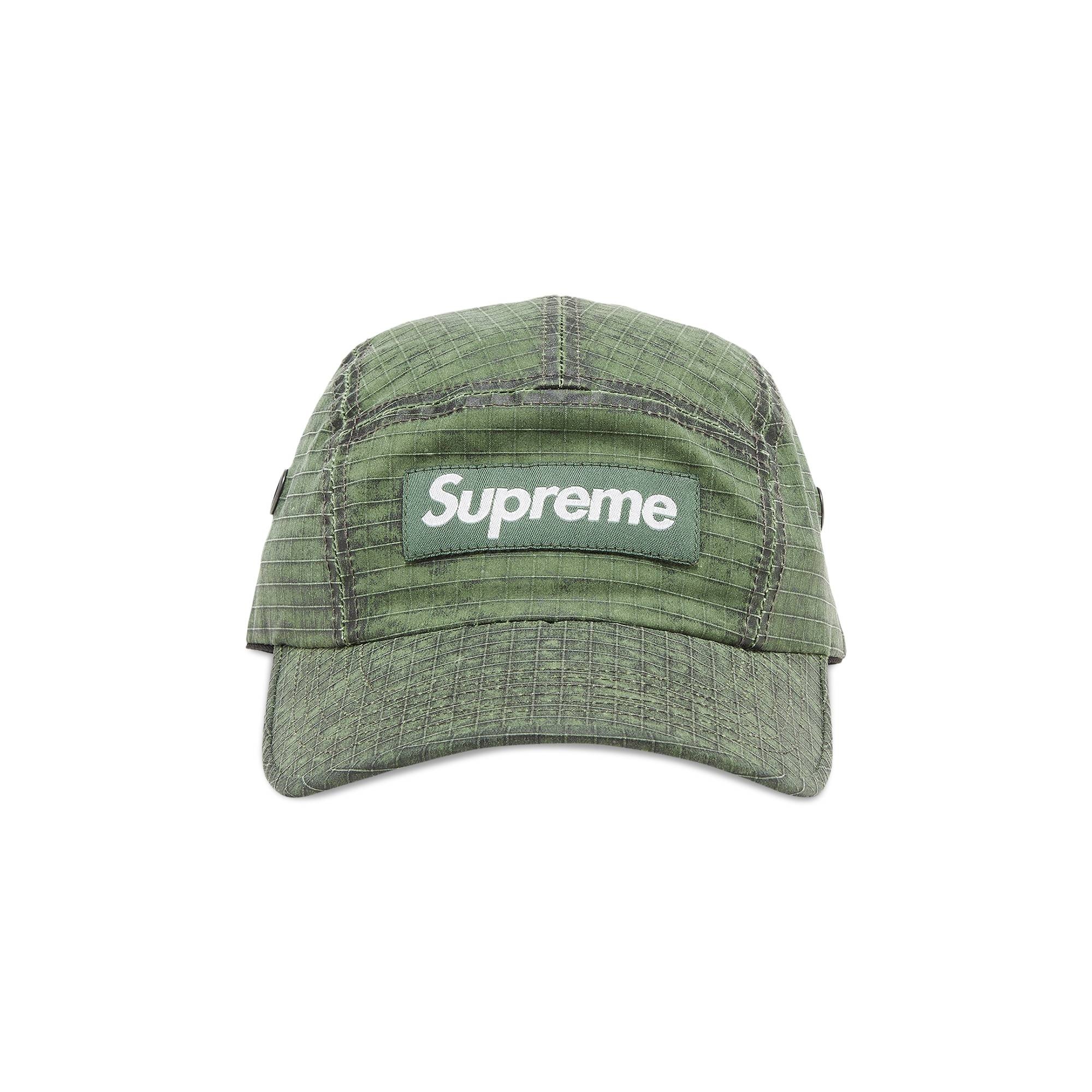 Supreme Supreme Distressed Ripstop Camp Cap 'Green' | goat