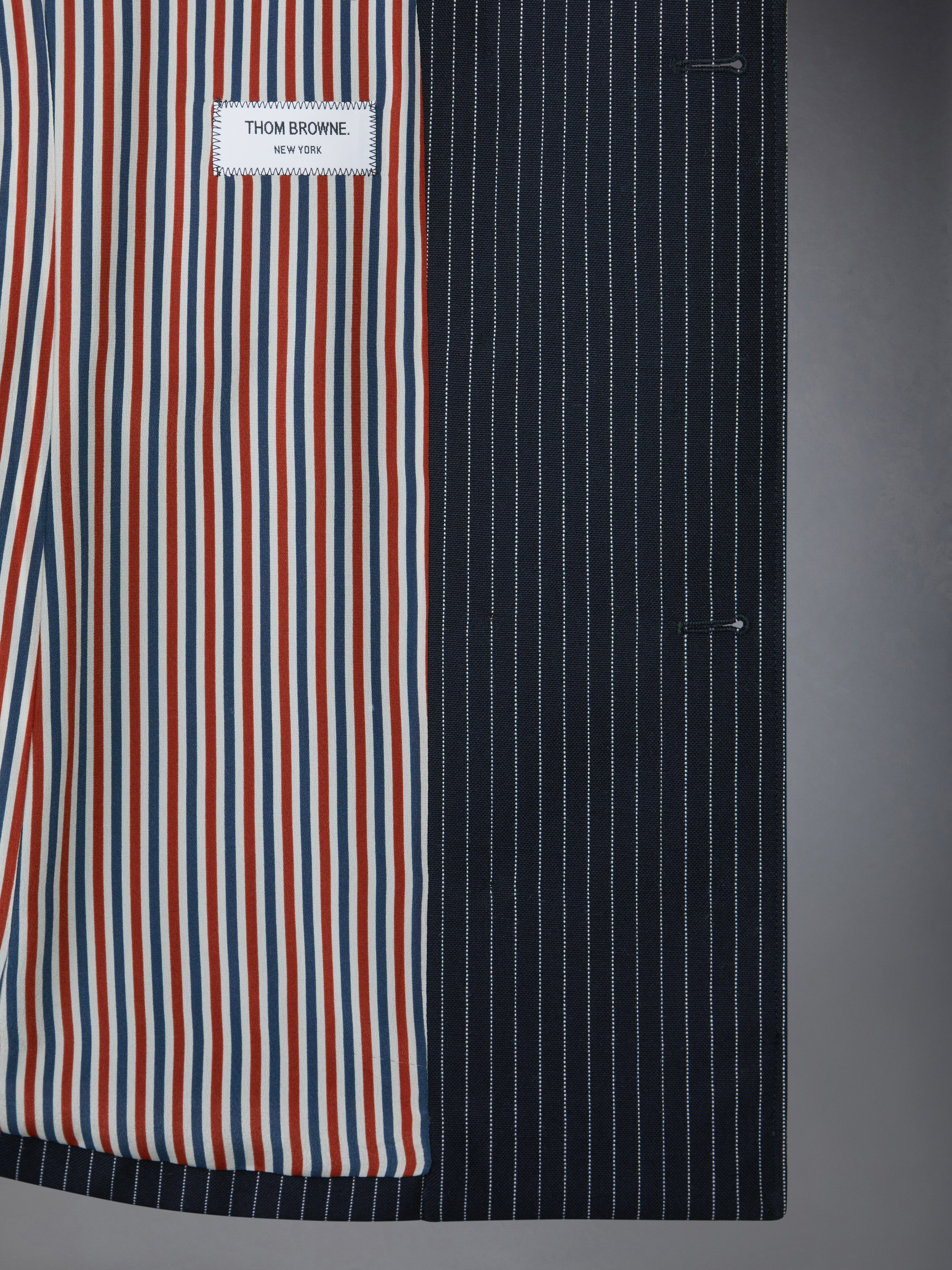 PINSTRIPE HIGH TWIST WOOL SACK SPORTCOAT DRESS - 6