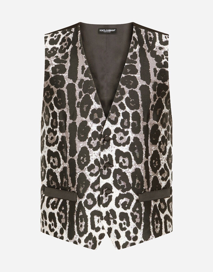 Leopard-print jacquard vest - 3