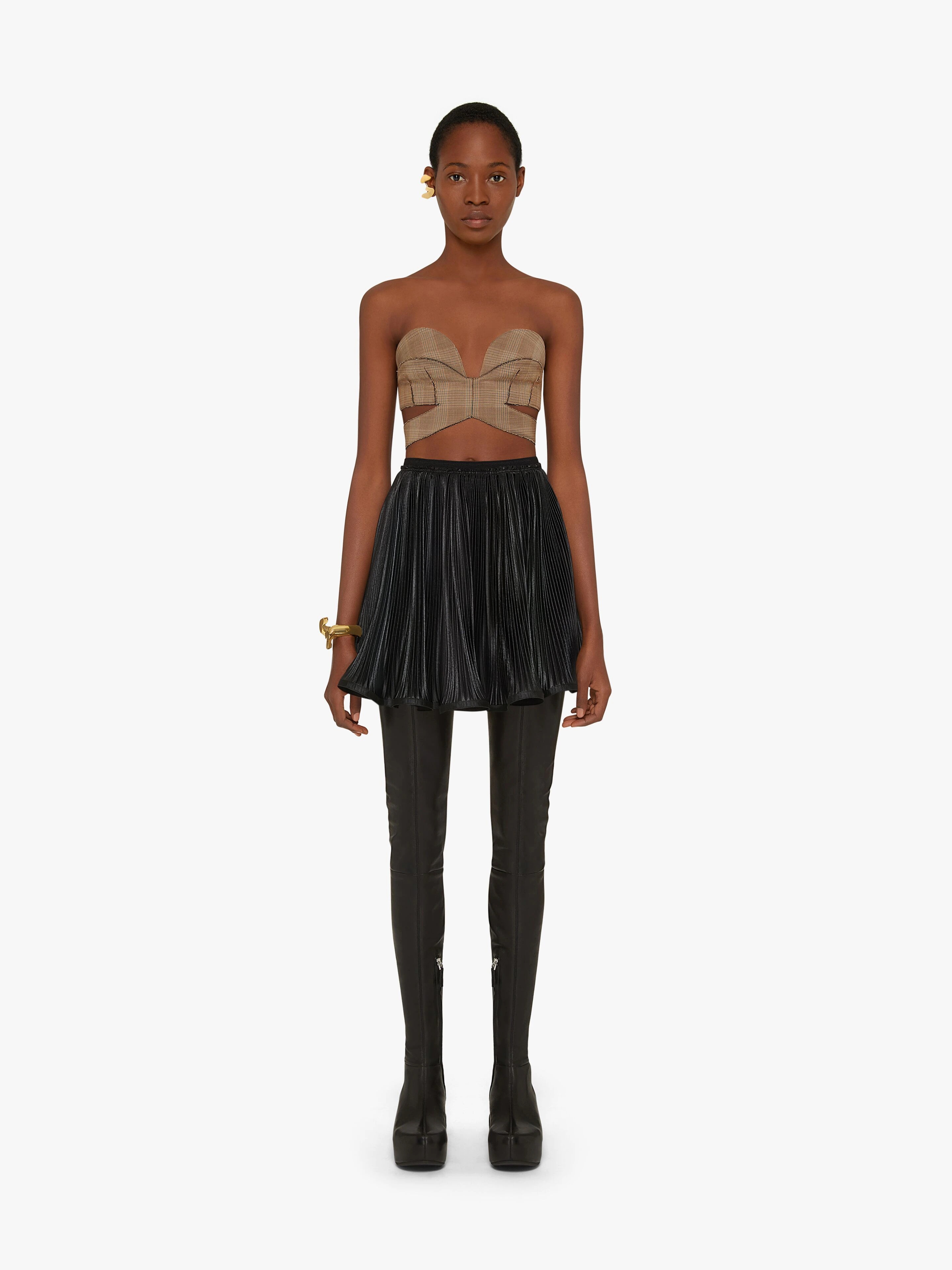 MINI SKIRT IN JERSEY WITH PLEATS - 2
