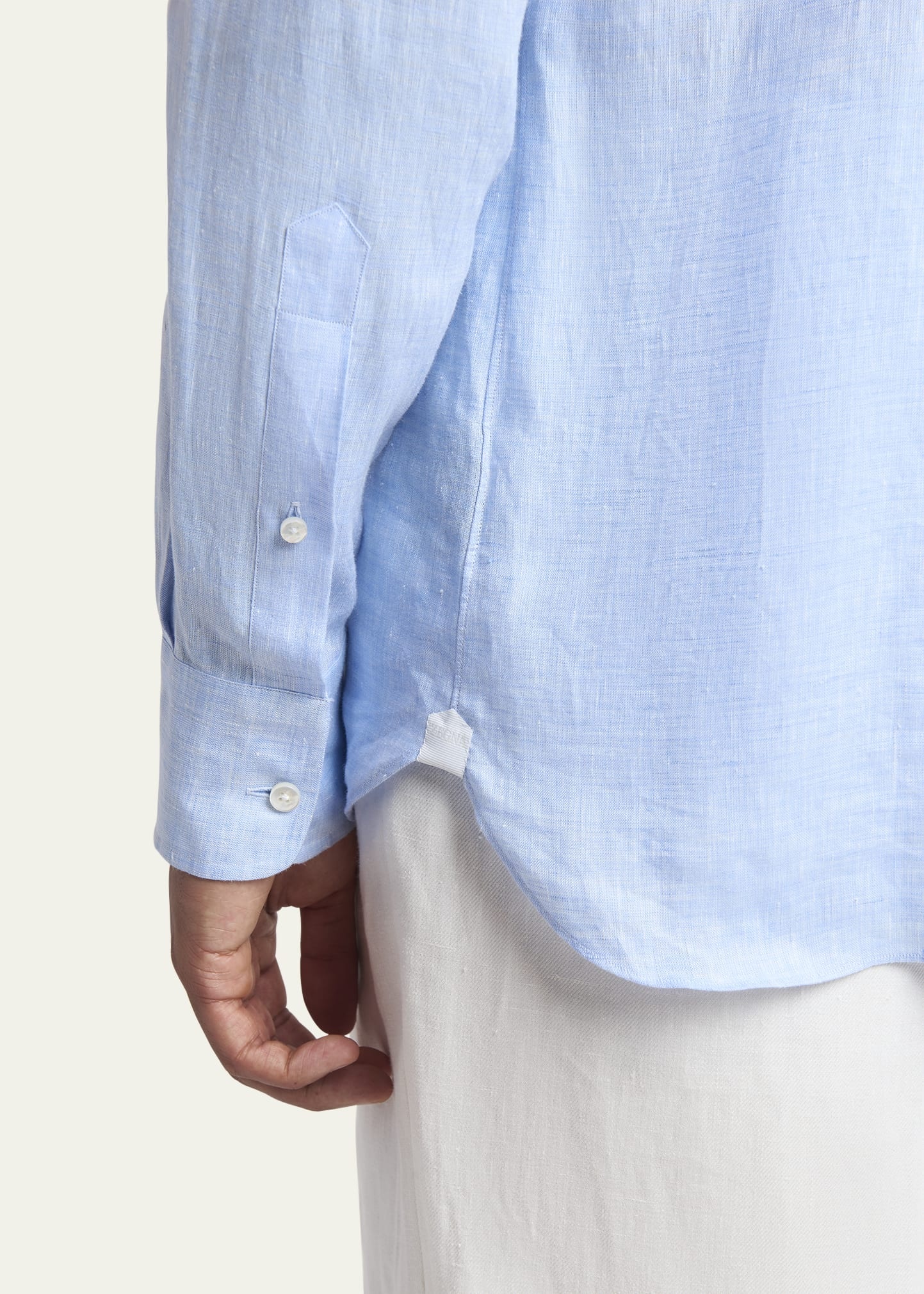 Men's Oasi Lino Casual Button-Down Shirt - 5
