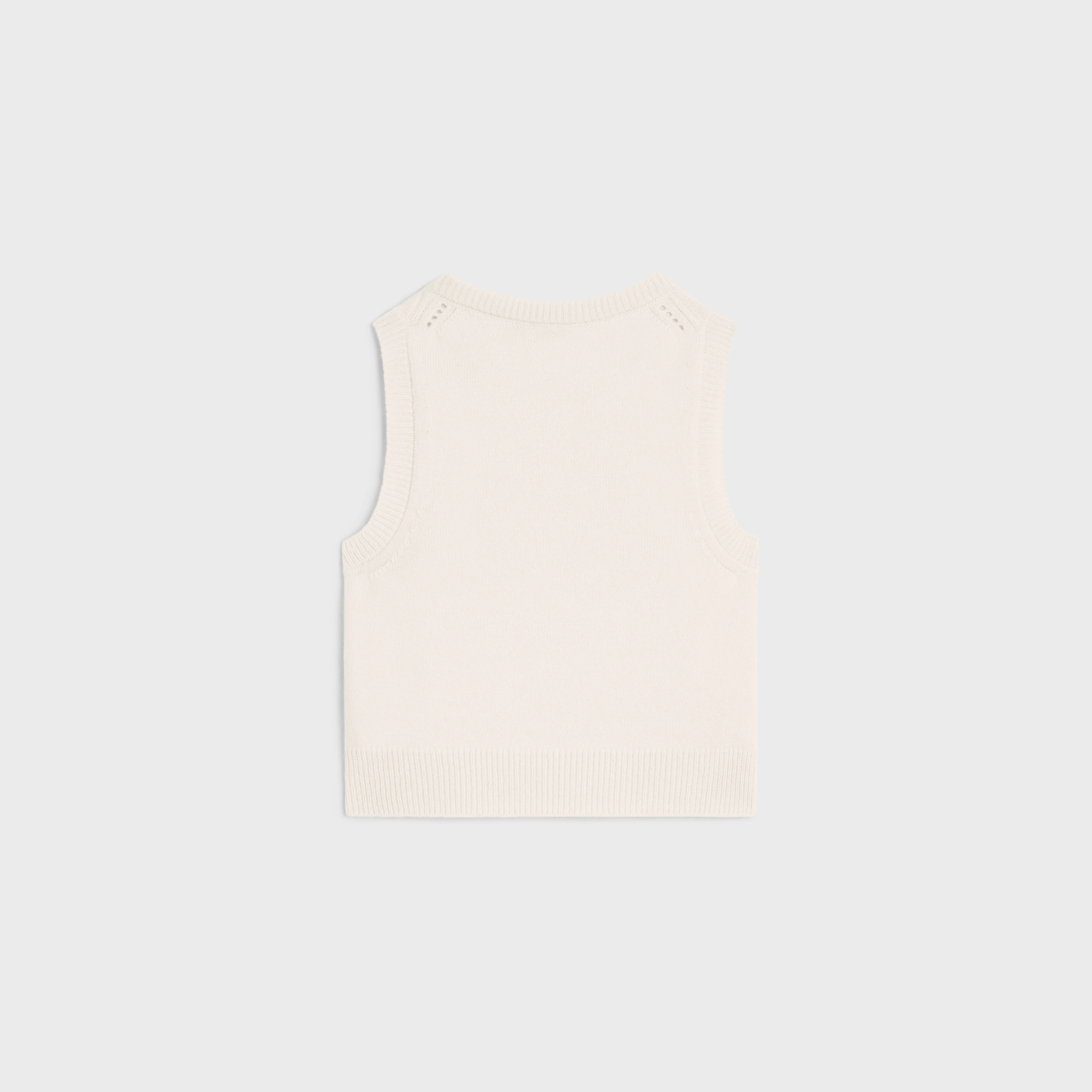 sleeveless top in heritage cashmere - 2