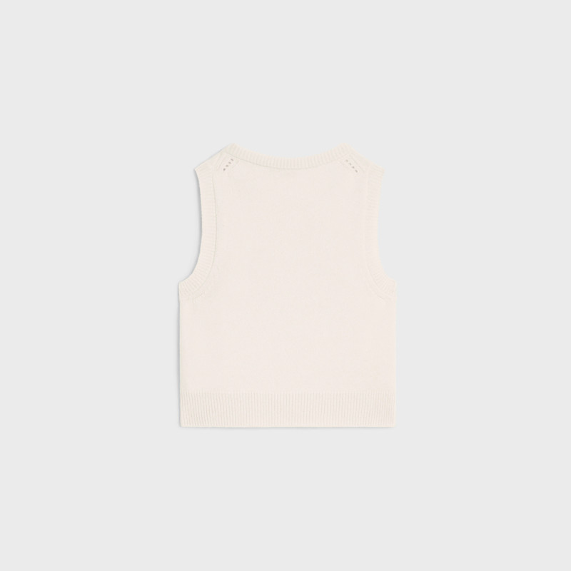 CELINE sleeveless top in heritage cashmere outlook