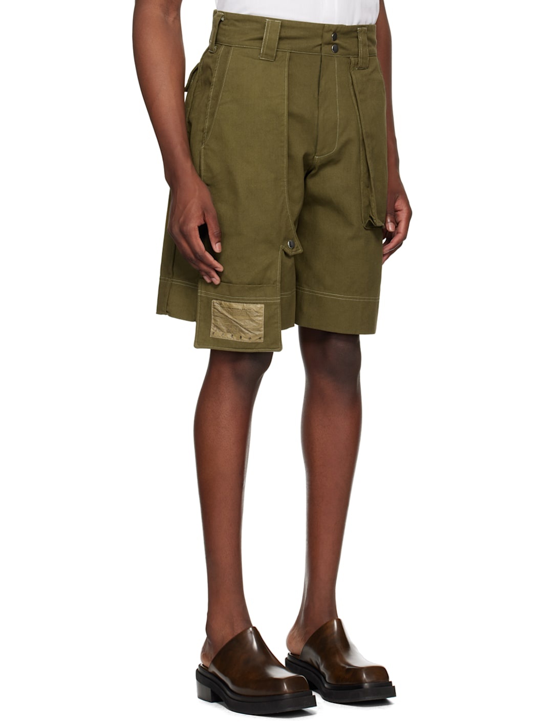 Green 7-Poc Denim Shorts - 2