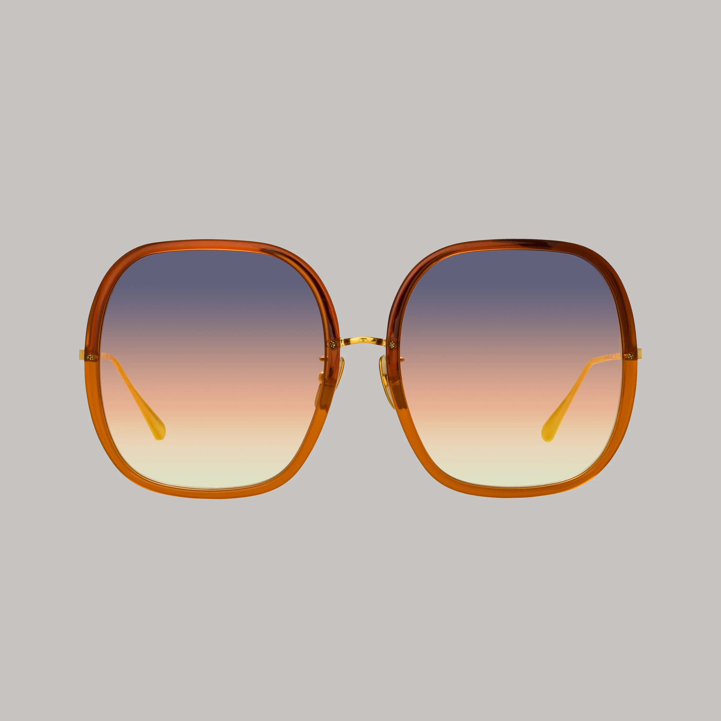 CELIA OVERSIZED SUNGLASSES IN ORANGE - 1