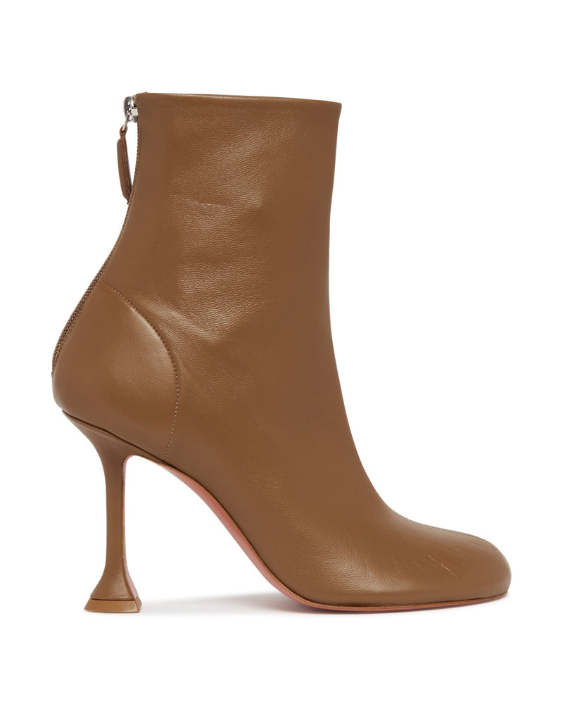 Amina Muaddi Iris 95 Brown Ankle Boots outlook