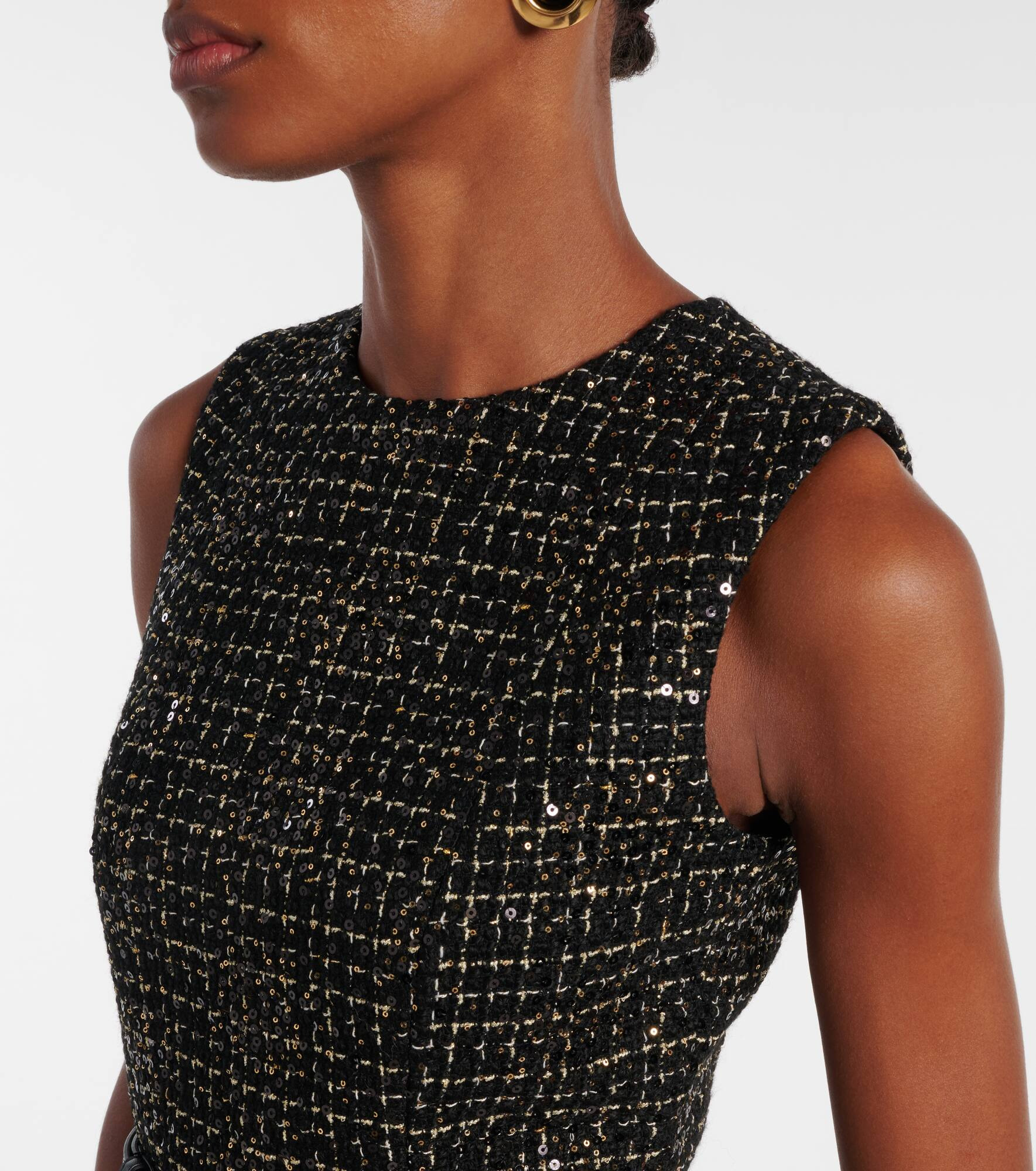 Okimi sequined tweed midi dress - 4