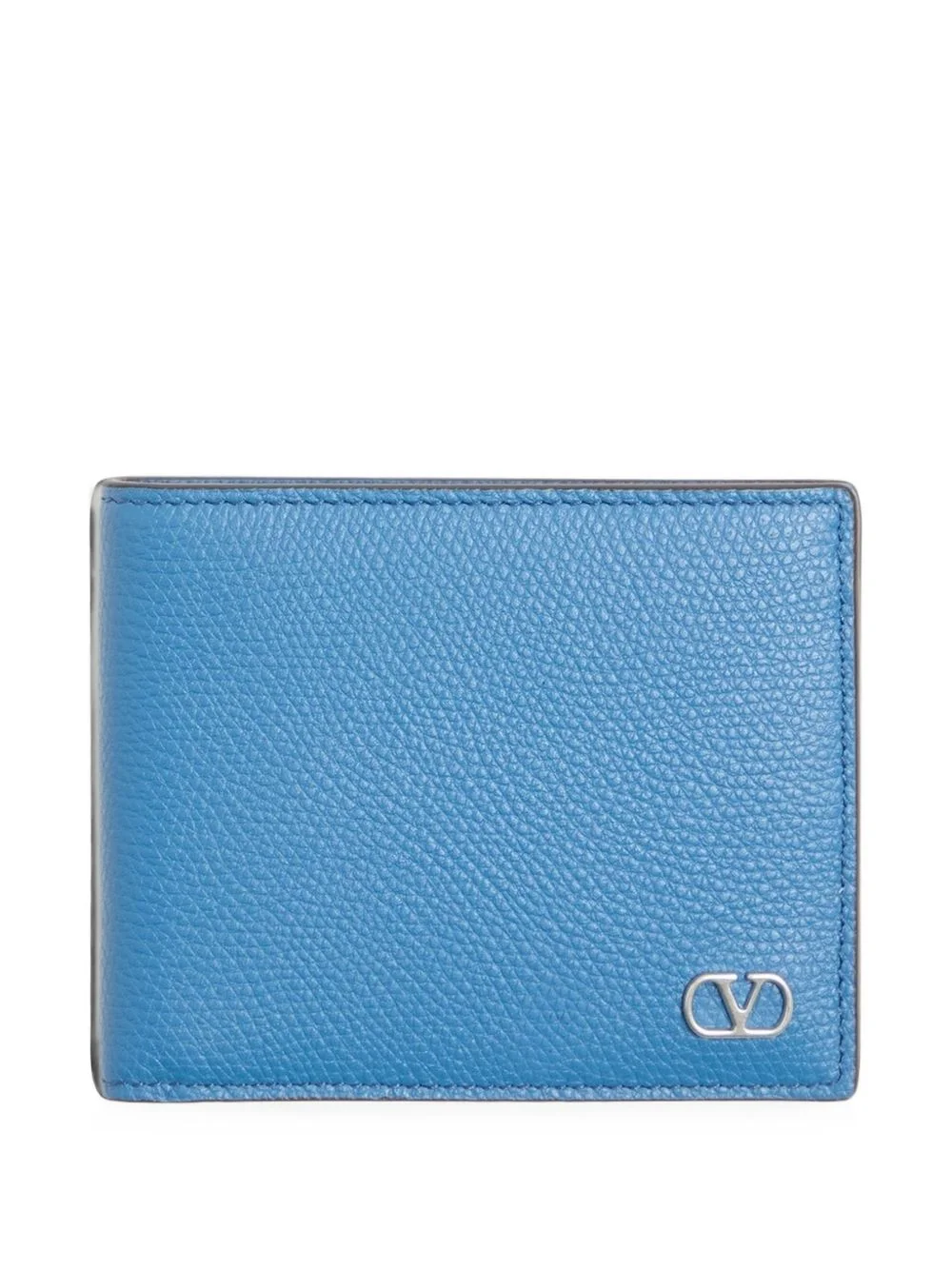VLogo Signature grainy calfskin wallet - 1