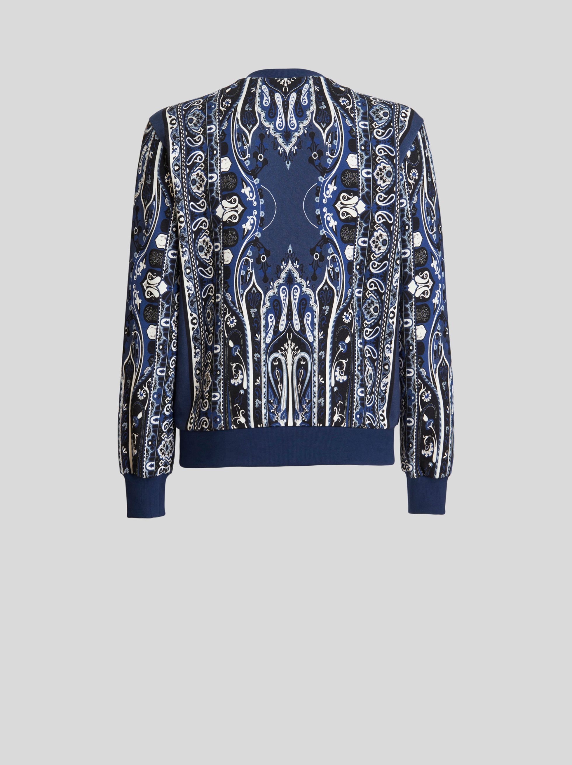 ROUND NECK SWEATSHIRT WITH PLACED PRINT - 5