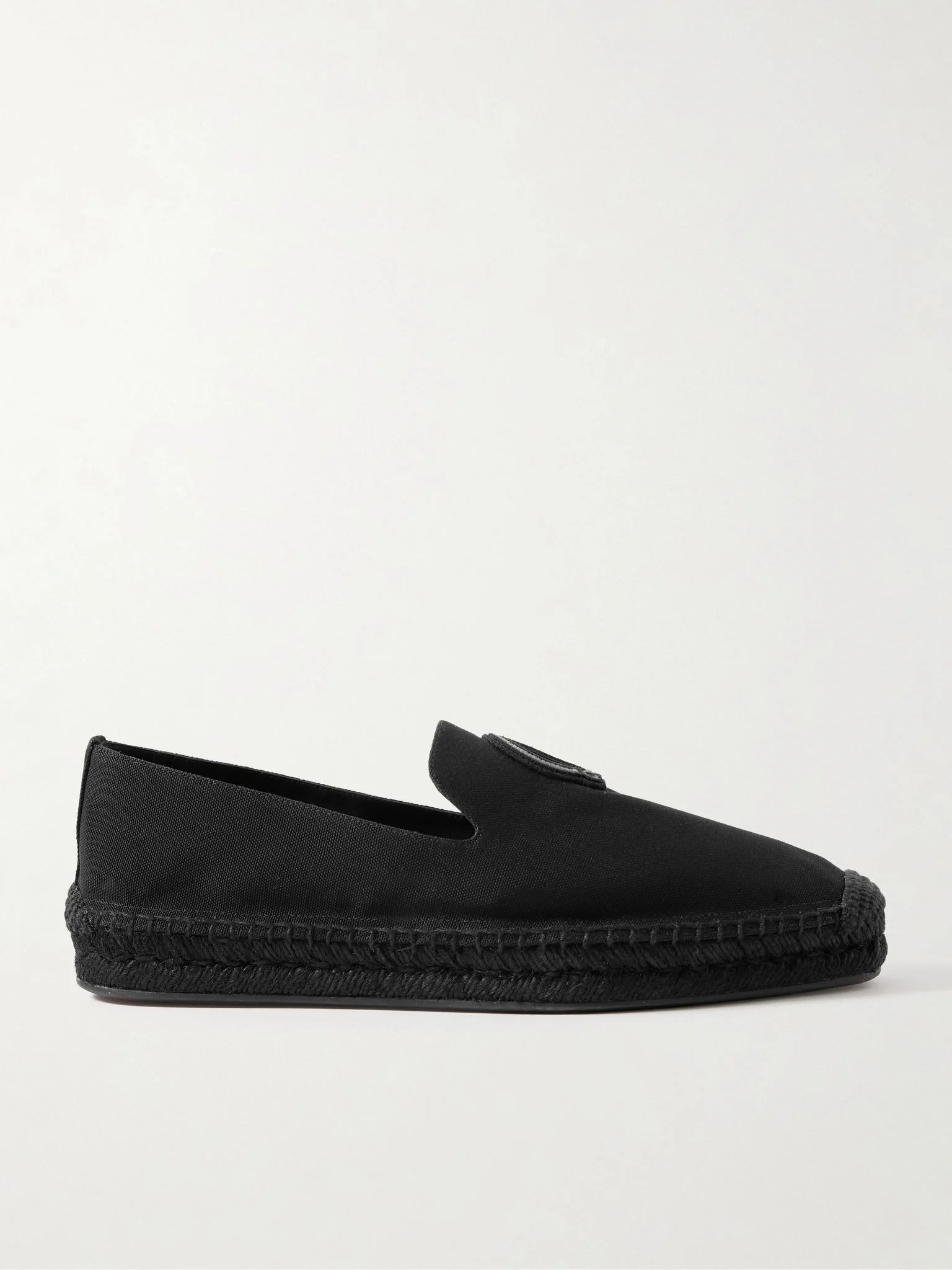 Nanou Logo-Appliquéd Canvas Espadrilles Black - 1