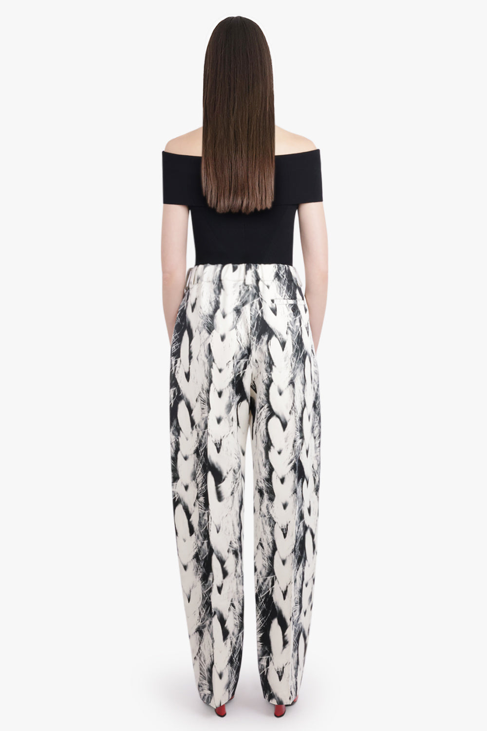 OFF SHOULDER PANEL DETAIL TOP | BLACK - 5