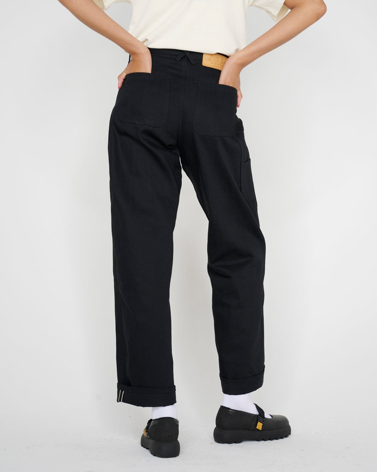 Type 02 13.2oz Selvedge Denim - Solid Black - 12