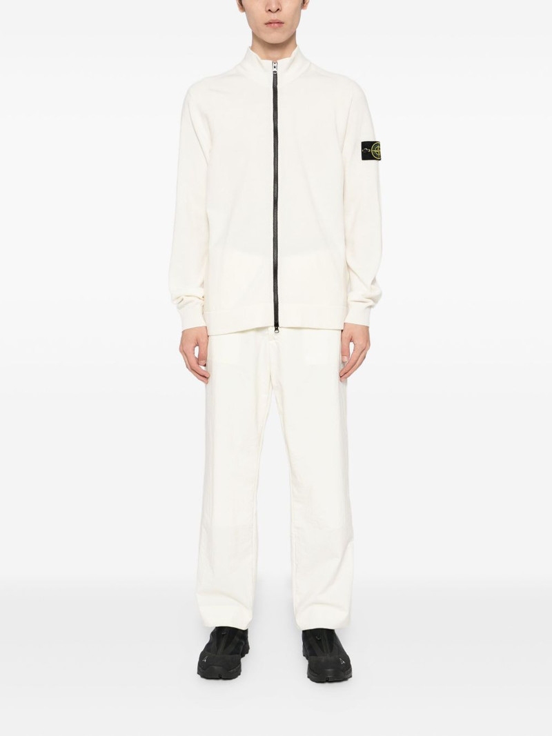 Stone Island logo-patch cardigan outlook