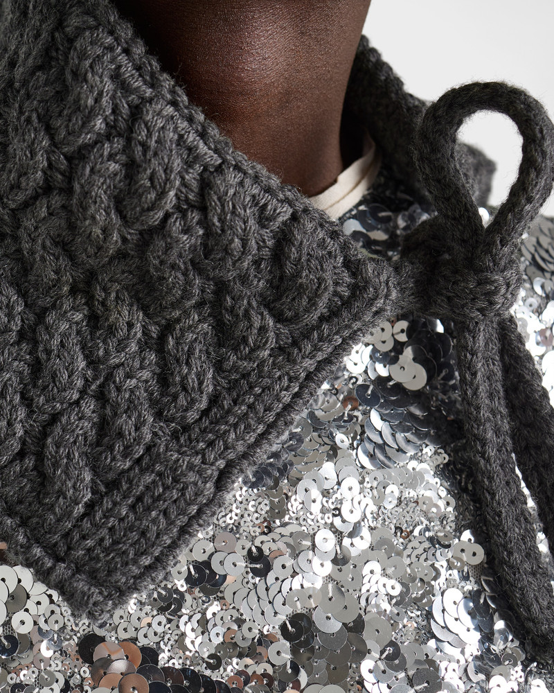 Prada Cable-knit wool collar outlook