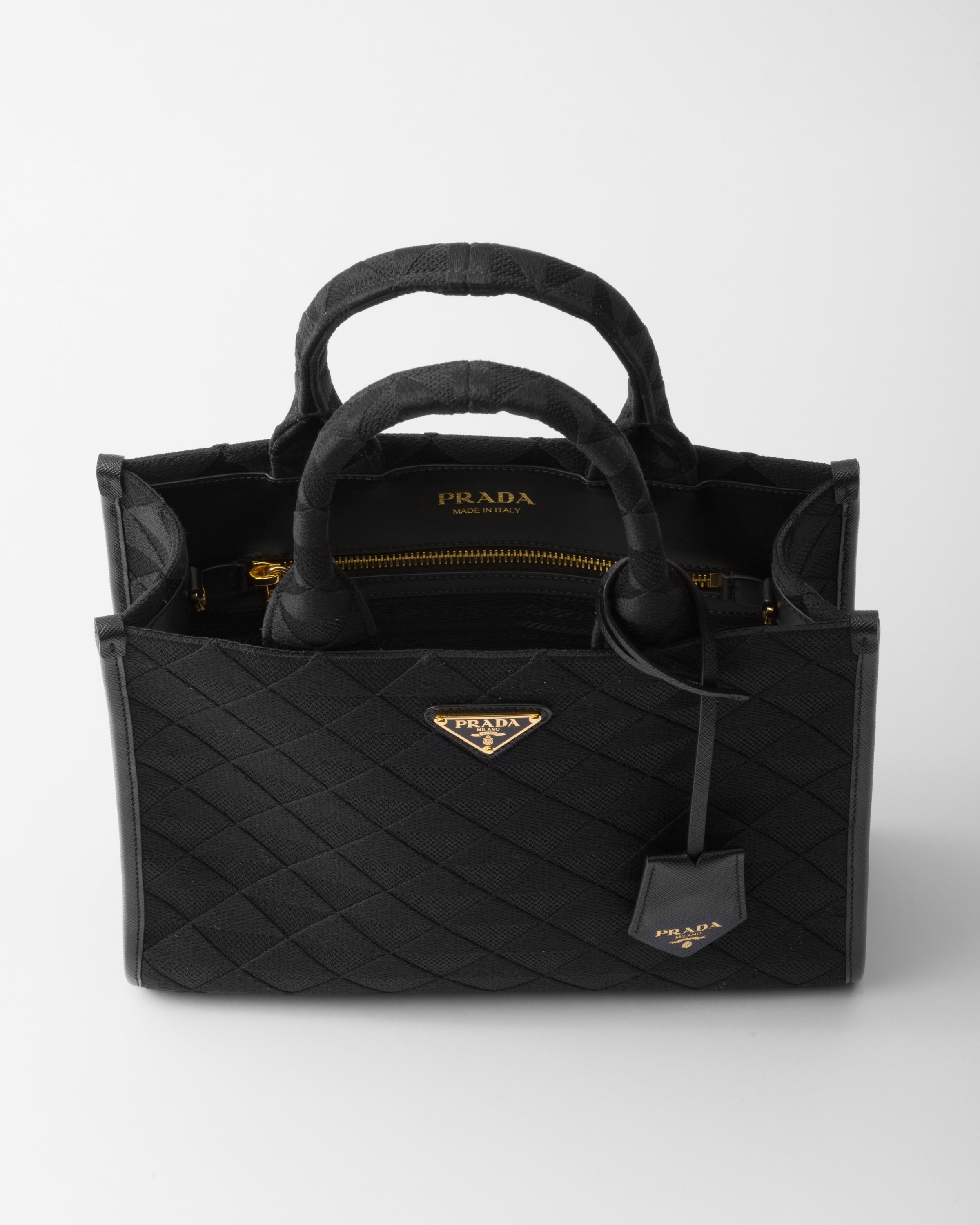 Prada Symbole medium embroidered fabric bag - 4