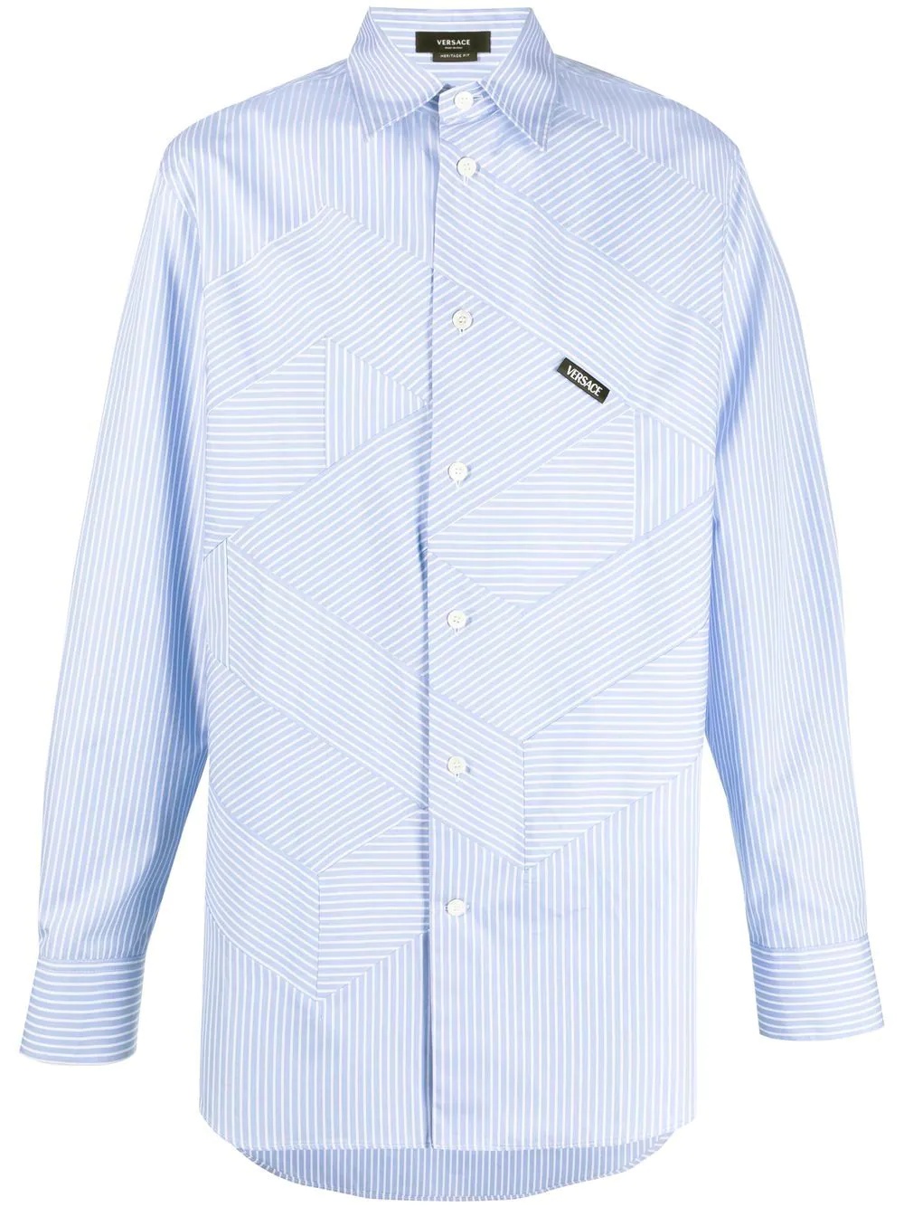 multi-way stripe-print tailored shirt - 1