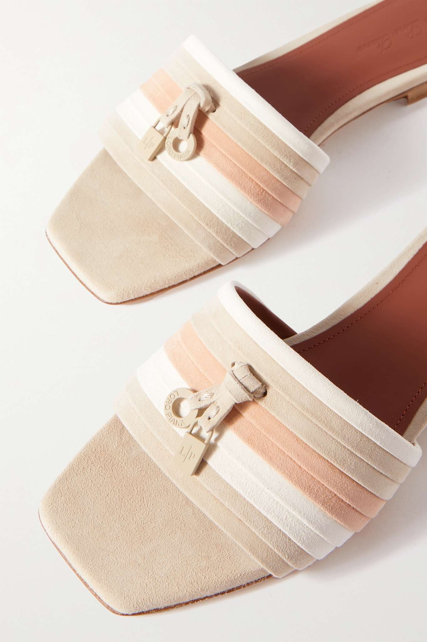 Maxi Charms striped suede sandals - 4