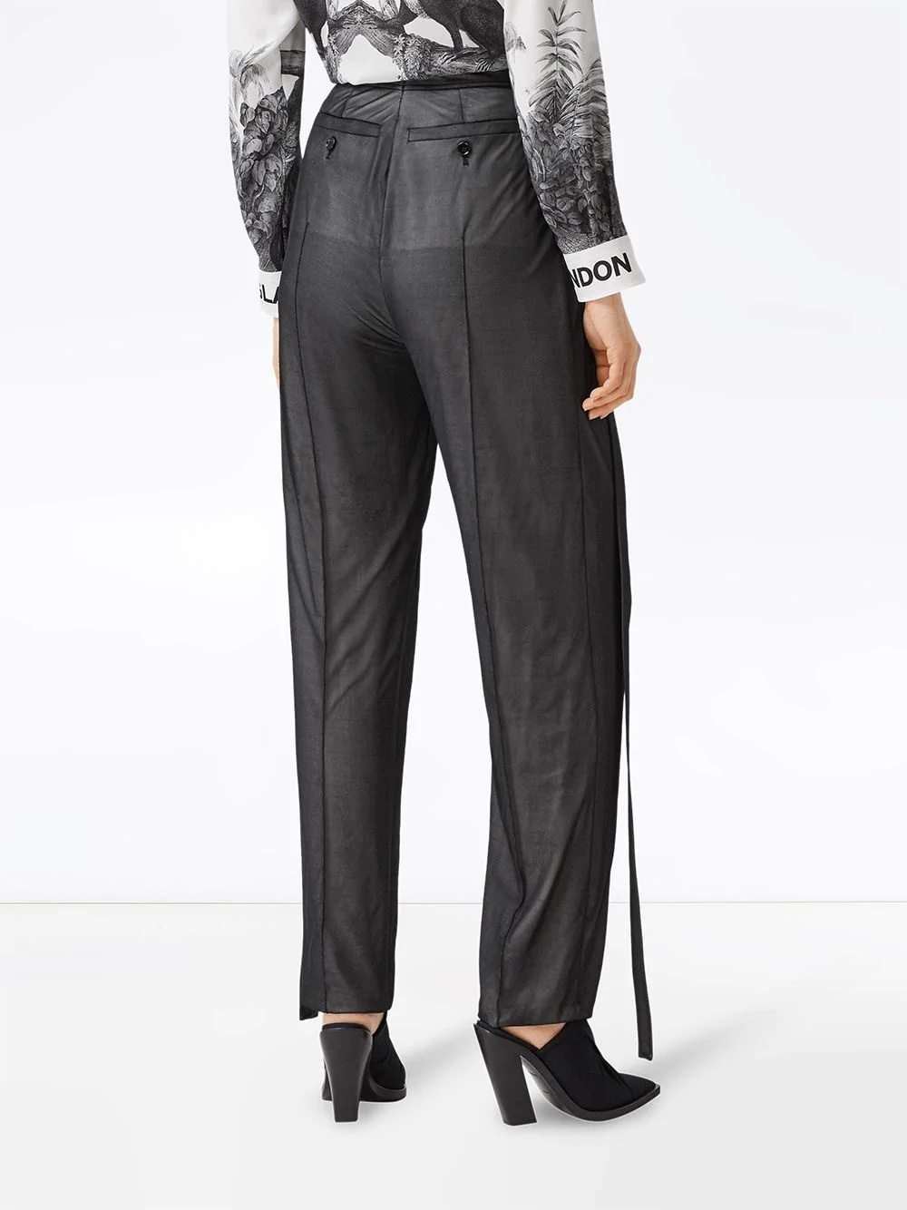 strap detail tailored trousers - 4