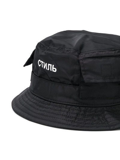 Heron Preston logo patch bucket hat outlook