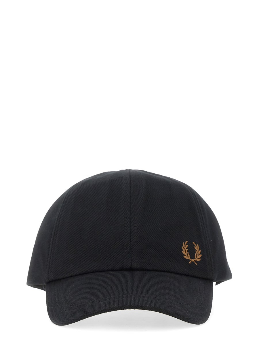 PIQUE BASEBALL CAP WITH LAUREL LEAF DETAILING - 1