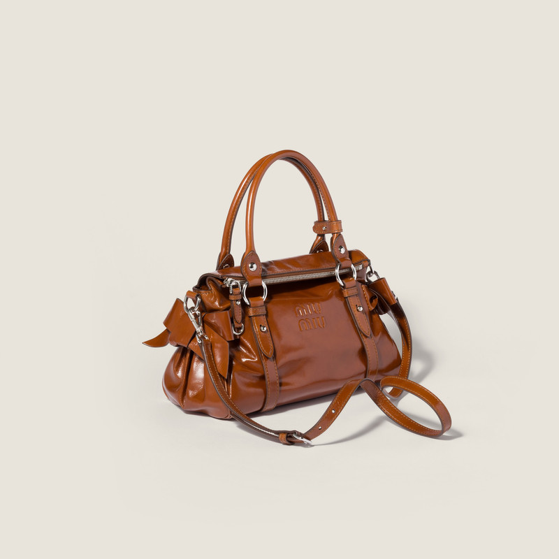 Miu Miu Shiny leather top-handle bag outlook